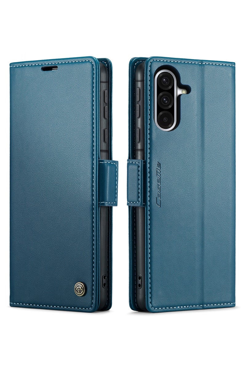 CaseMe Flip Wallet Case For Samsung Galaxy A36 5G RFID Blocking PU Leather Wallet Flip Folio Case with Card Holder Kickstand Shockproof Phone Cover - Blue - Image 1