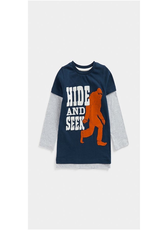 mothercare - Hide and Seek Mock Double Layer T Shirt - Image 1