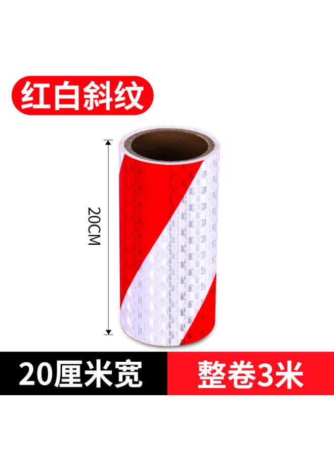 Black And Yellow Twill Garage Floor Stickers Red And White Reflective Stickers Road Traffic Safety Night Anti-collision Warning Signs Stickers