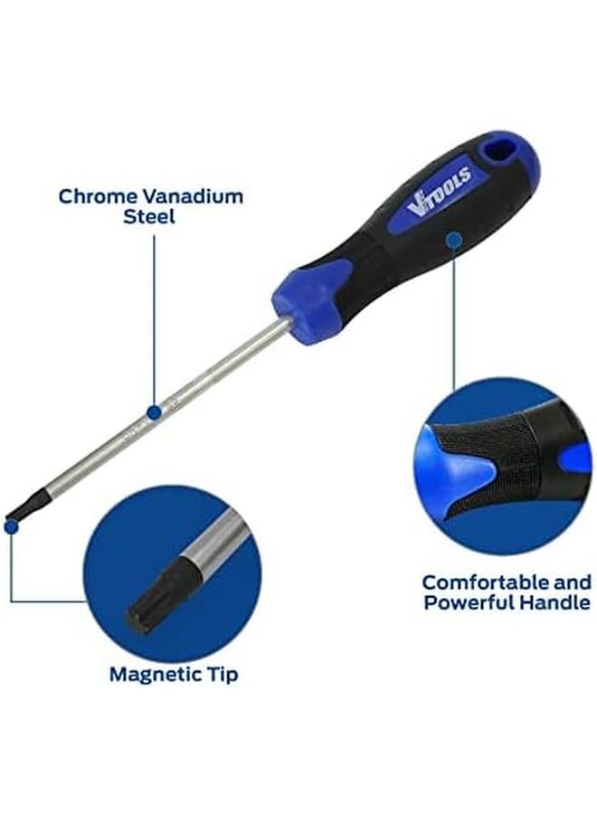 VTOOLS T40 Torx Screwdriver With Magnetic Black Tip And Ergonomic Grip Professional And Multi Purpose Screwdriver 8X125Mm Perfect For Work And Home Use Vt2203 - Image 3