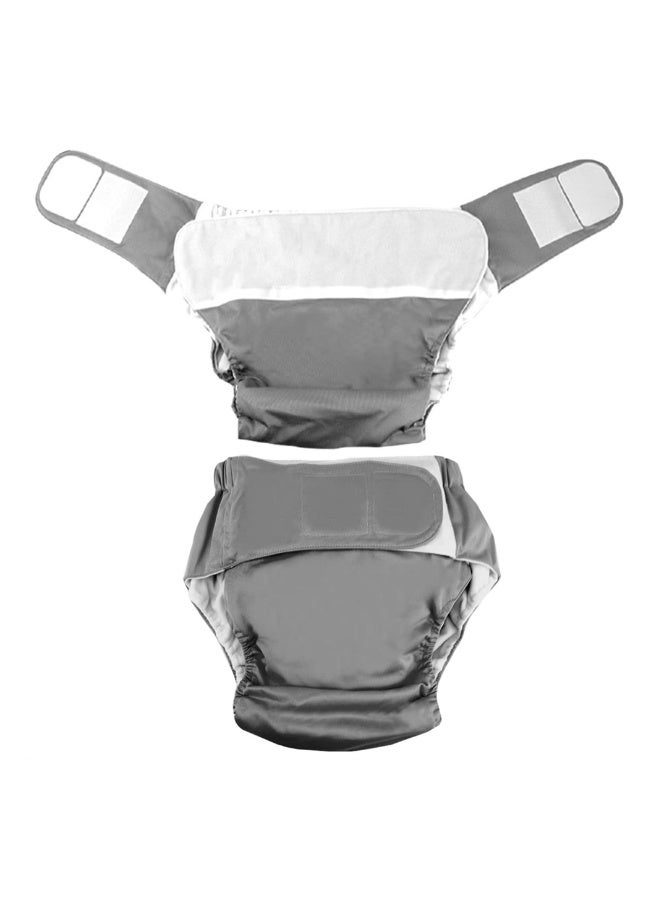 Generic Adjustable Waterproof Adult Cloth Diaper for Maximum Absorbency Elderly Incontinence Care Grey Nappies for Disabled Pregnant and Aging - Image 1