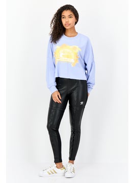 adidas Originals Women Sportswear Fit Long Sleeves Outdoor Sweatshirt, Pastel Blue  - Image 4