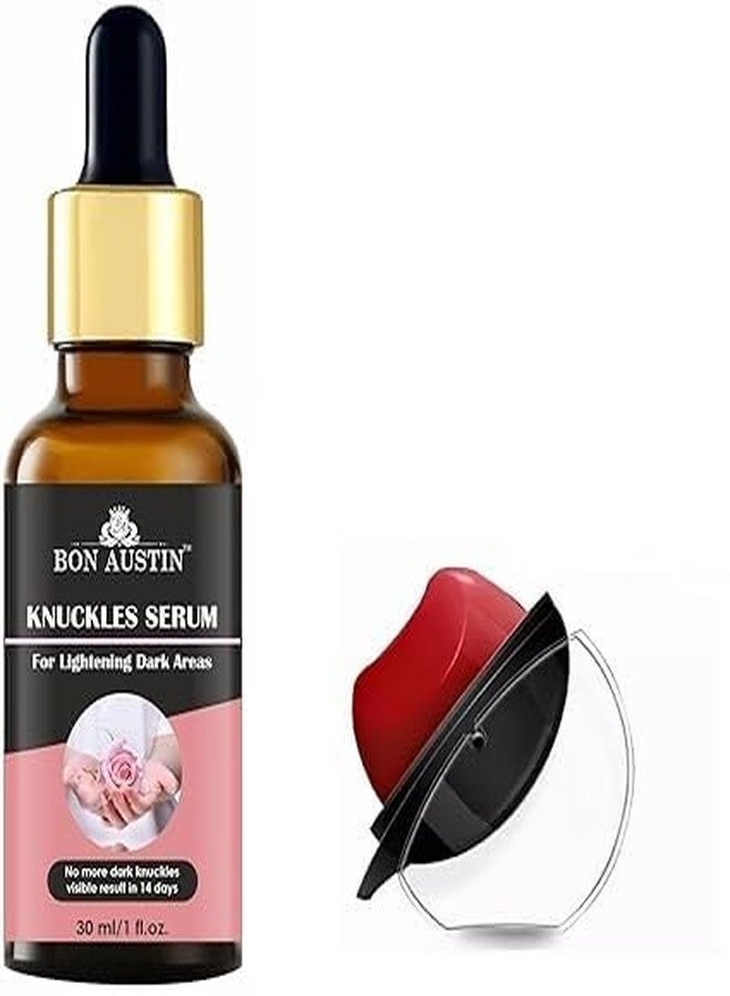 Bon Austin Knuckle Skin Serum for Lightening Dark Areas 30ml with Free 1 Pc Apple Shape Red Lipstick - Image 1