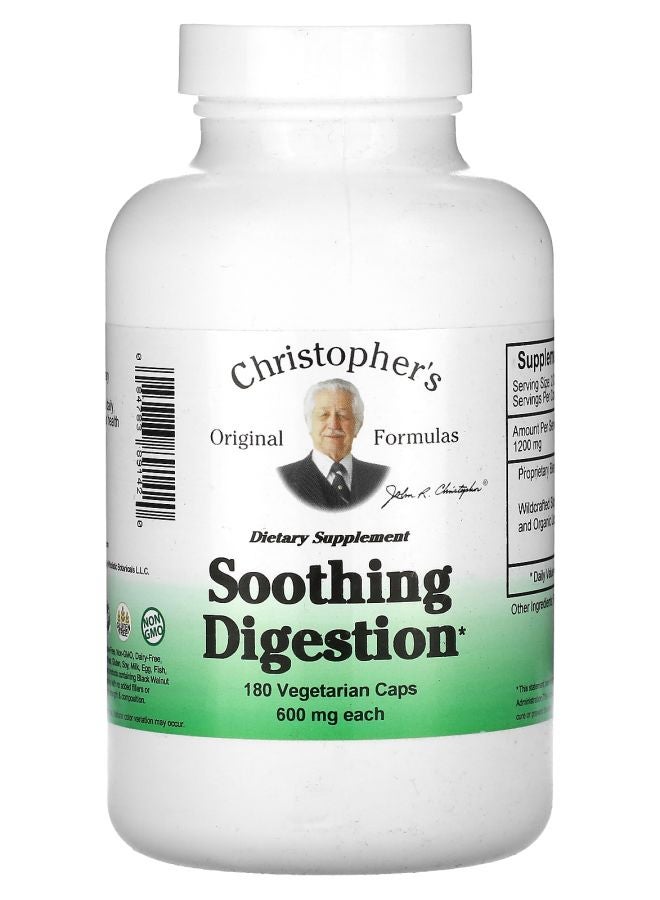 Soothing Digestion 600 mg 180 Vegetarian Caps