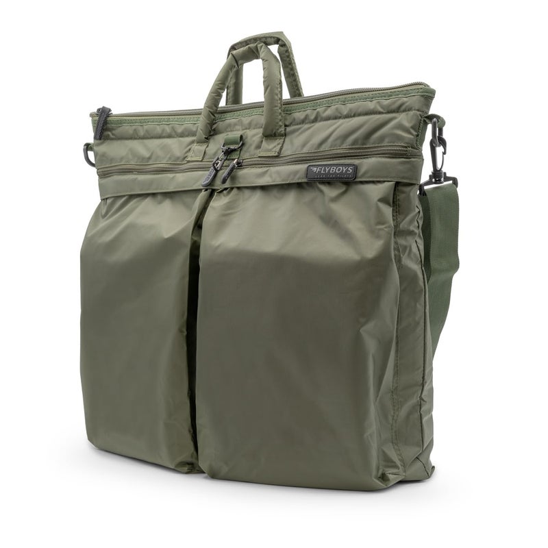 FlyBoys Jumbo Helmet Bag UltraDurable Maximum Protection Shock Absorption Water Resistant 7 Storage Pockets Padded Handles FOD Prevention Green - Image 2