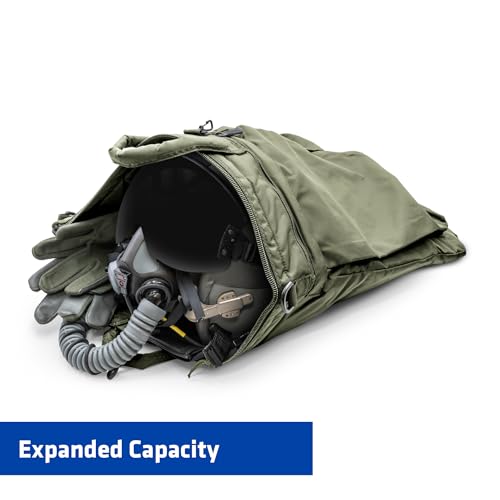 FlyBoys Jumbo Helmet Bag UltraDurable Maximum Protection Shock Absorption Water Resistant 7 Storage Pockets Padded Handles FOD Prevention Green - Image 3