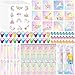 PerKoop 168 Pcs Unicorn Valentines Day Favors Unicorn Goodie Favor Bags with Mini Notebook Pencil Sticker Stamp Pastel Rainbow Birthday Decor Prizes Gifts Goody Favors Bag Piata Fillers Supplies - Image 2
