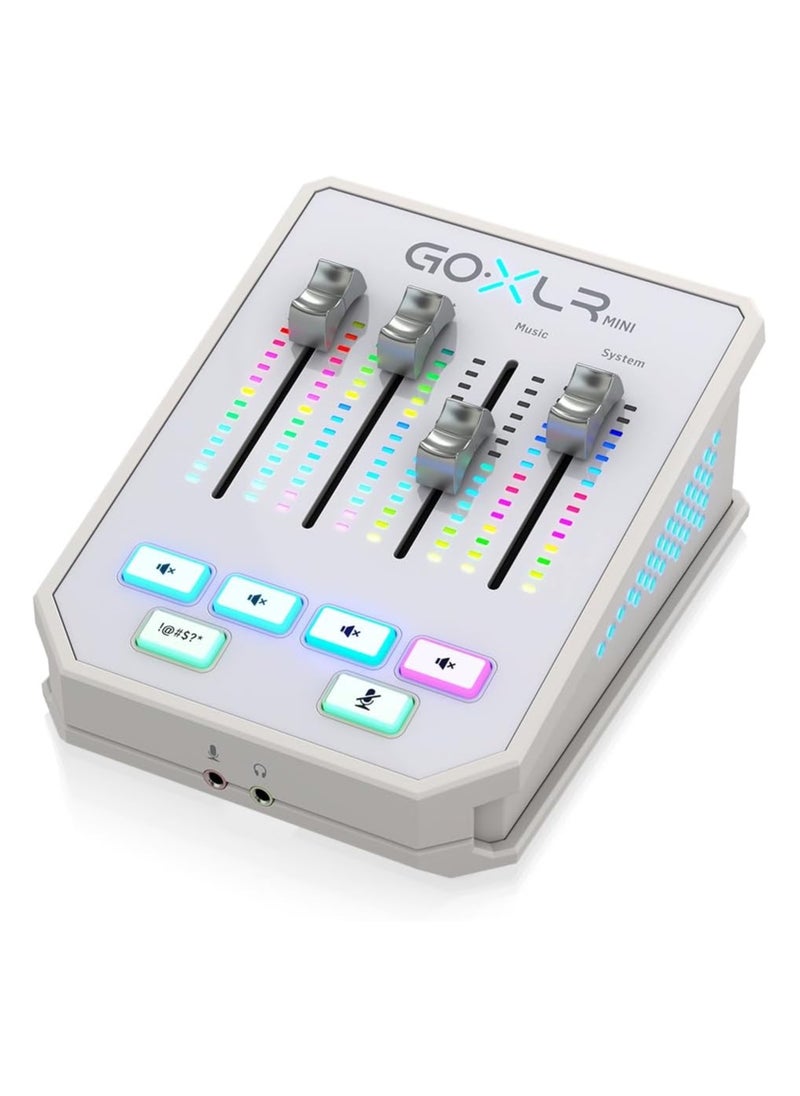 TC HELICON - TC Helicon GoXLR MINI-WH Online Broadcast Mixer with USB/Audio Interface and Midas Preamp - Image 1