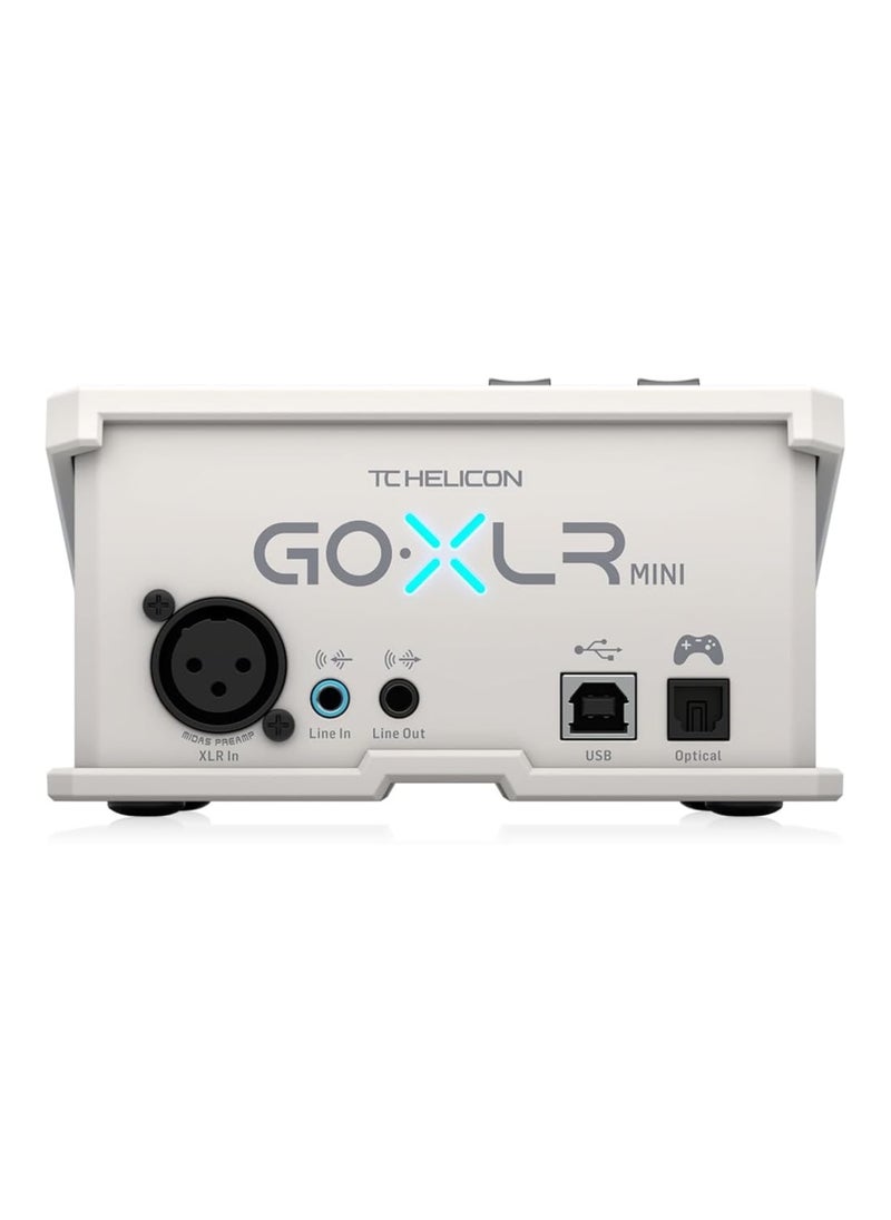 TC HELICON - TC Helicon GoXLR MINI-WH Online Broadcast Mixer with USB/Audio Interface and Midas Preamp - Image 1