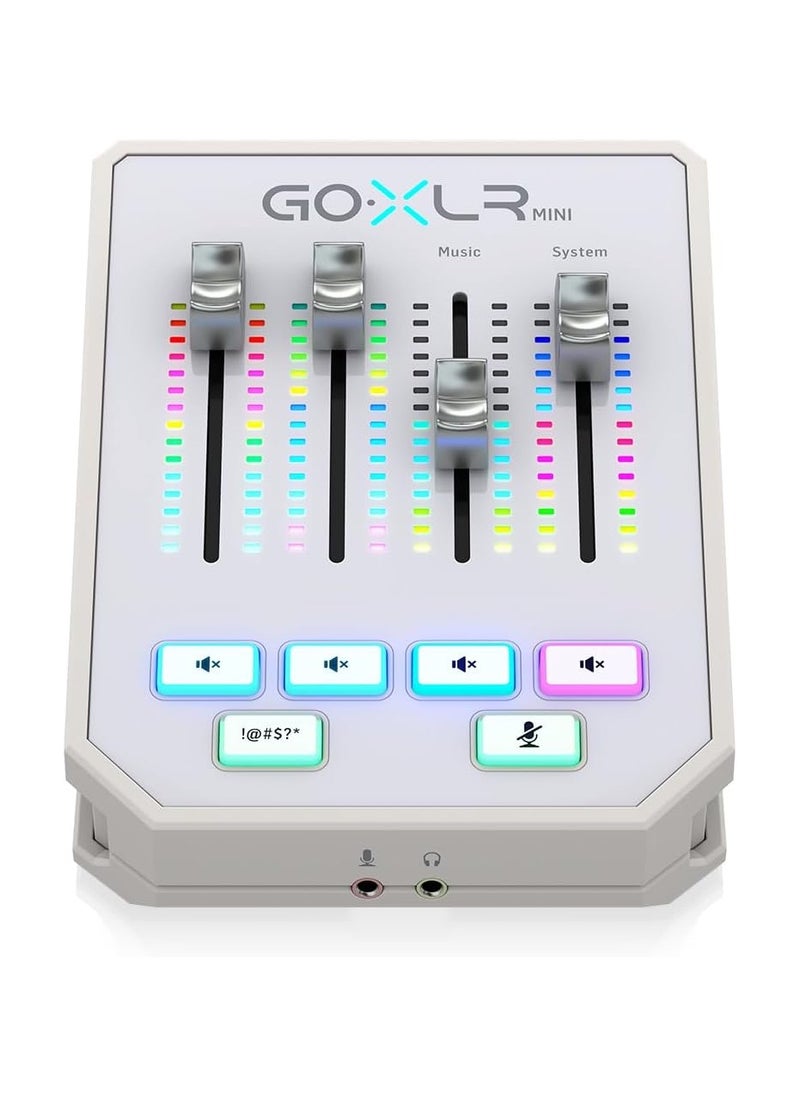 TC HELICON - TC Helicon GoXLR MINI-WH Online Broadcast Mixer with USB/Audio Interface and Midas Preamp - Image 1