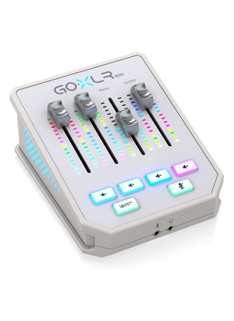 TC HELICON - TC Helicon GoXLR MINI-WH Online Broadcast Mixer with USB/Audio Interface and Midas Preamp - Image 1