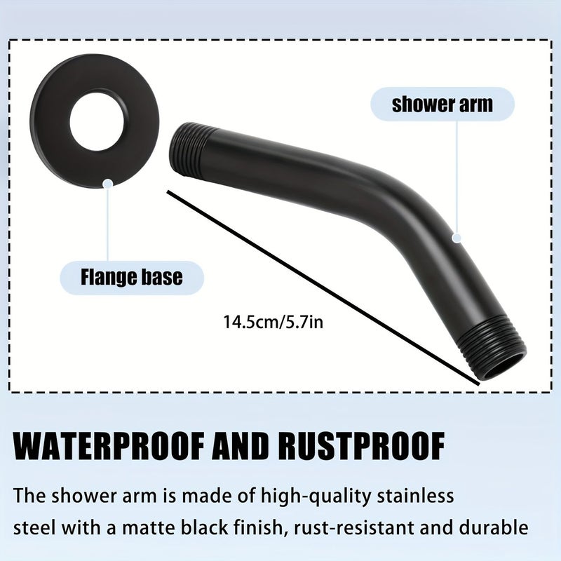 36 Scenarios 10 Family Members 11 Holidays Silvery Showerhead Arm Extension Flange Kit 8 Inch Compatible with Fixed and Handheld Showerheads - Image 3
