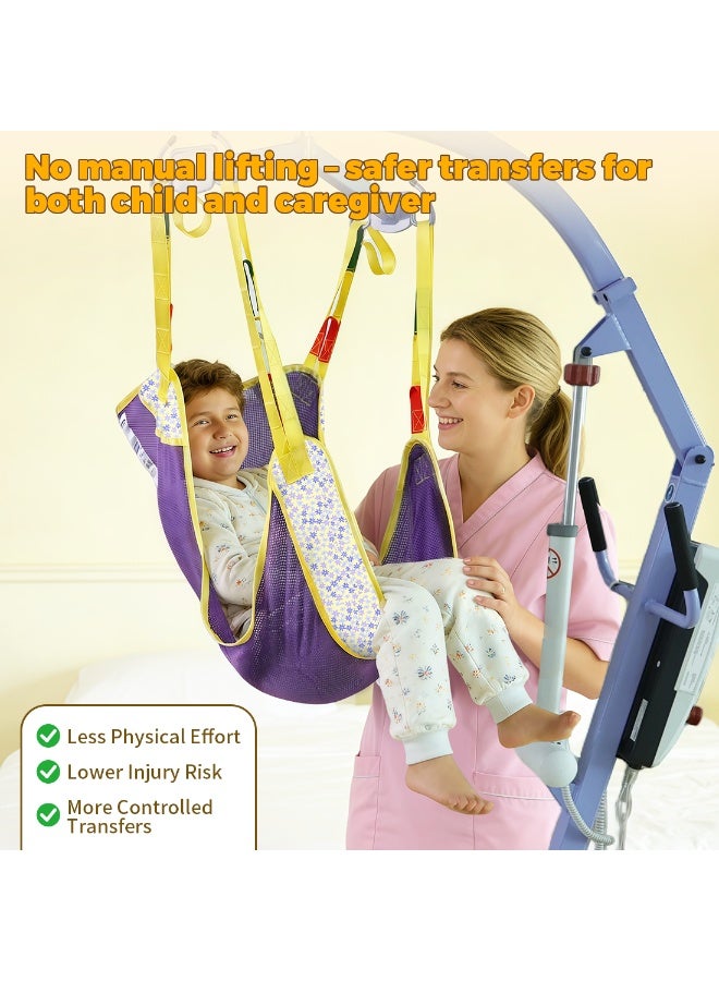 Ehucon Pediatric Full Body Lift Sling for Children, Breathable Mesh Transfer and Bathing Sling, Safe and Comfortable Child Mobility Aid for Home or Hospital - Image 4