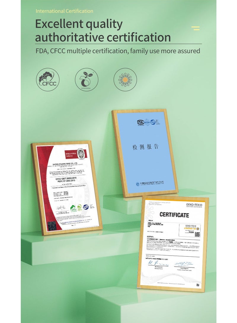 لفافات مناديل يويوسوفت القطنية للاستخدام مرة واحدة (٥٠ قطعة) | ٢٢ × ٢١ سم، مناديل جافة خالية من الوبر | ألياف نباتية نقية، نسيج مزدوج الجوانب | مناديل صحية للعناية بالبشرة، لإزالة المكياج، وتنظيف البشرة - Image 2