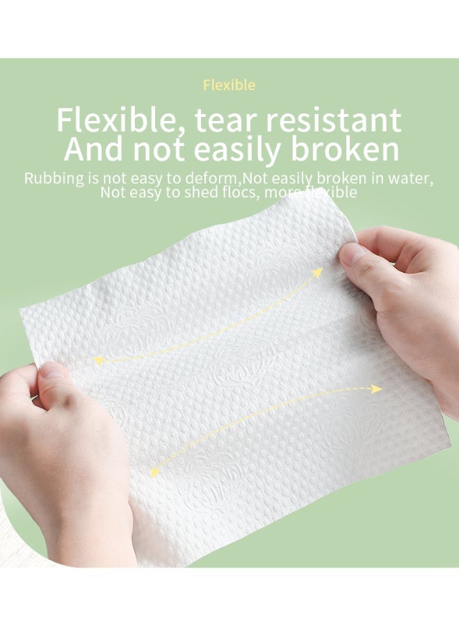 لفافات مناديل يويوسوفت القطنية للاستخدام مرة واحدة (٥٠ قطعة) | ٢٢ × ٢١ سم، مناديل جافة خالية من الوبر | ألياف نباتية نقية، نسيج مزدوج الجوانب | مناديل صحية للعناية بالبشرة، لإزالة المكياج، وتنظيف البشرة - Image 5
