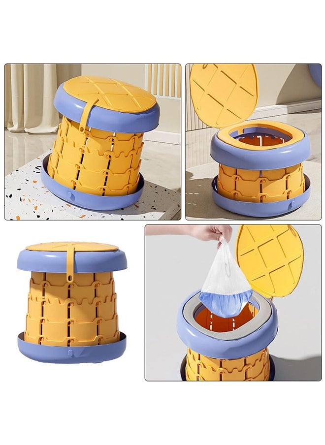 JCB CHIC Portable Potty Seat, Kids Folding Training Toilet Chair Travel Potty Indoor Outdoor with Storage Travel Bag And PVC Cushion  - Image 2