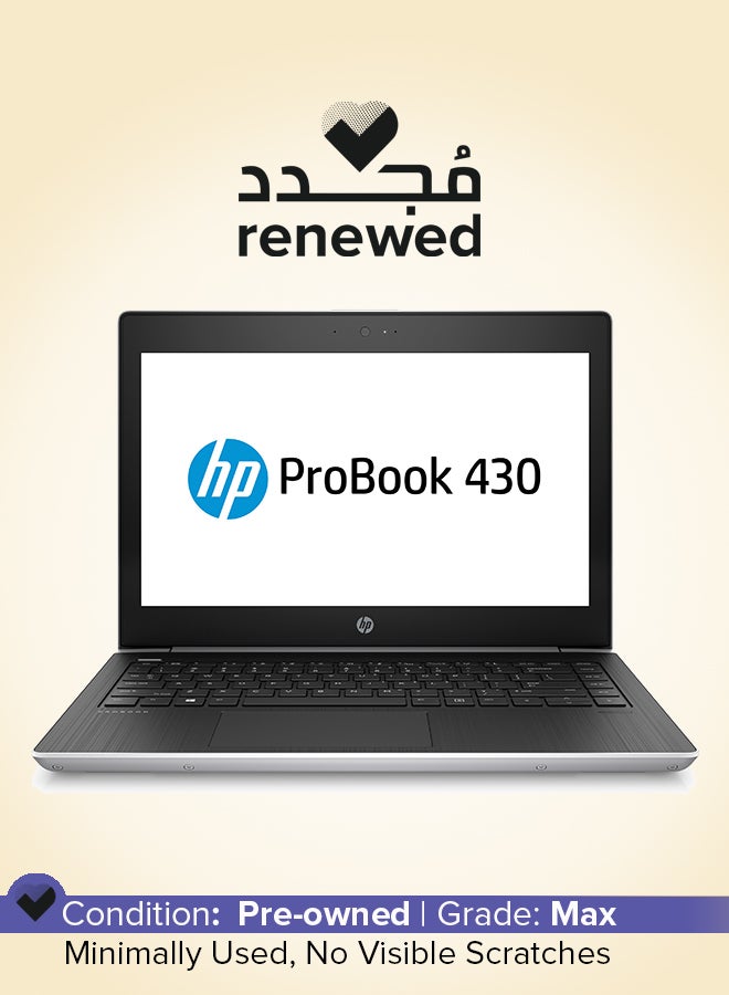 HP Renewed - ProBook 430 G5 Laptop With 13.3-Inch Display, Intel Core i7 8th Gen/8GB RAM/256GB SSD/Windows 10 English silver - Image 1