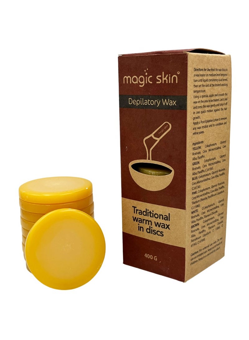 Magic Skin Disc Wax 400 ml - Yellow - For Easy Hair Removal