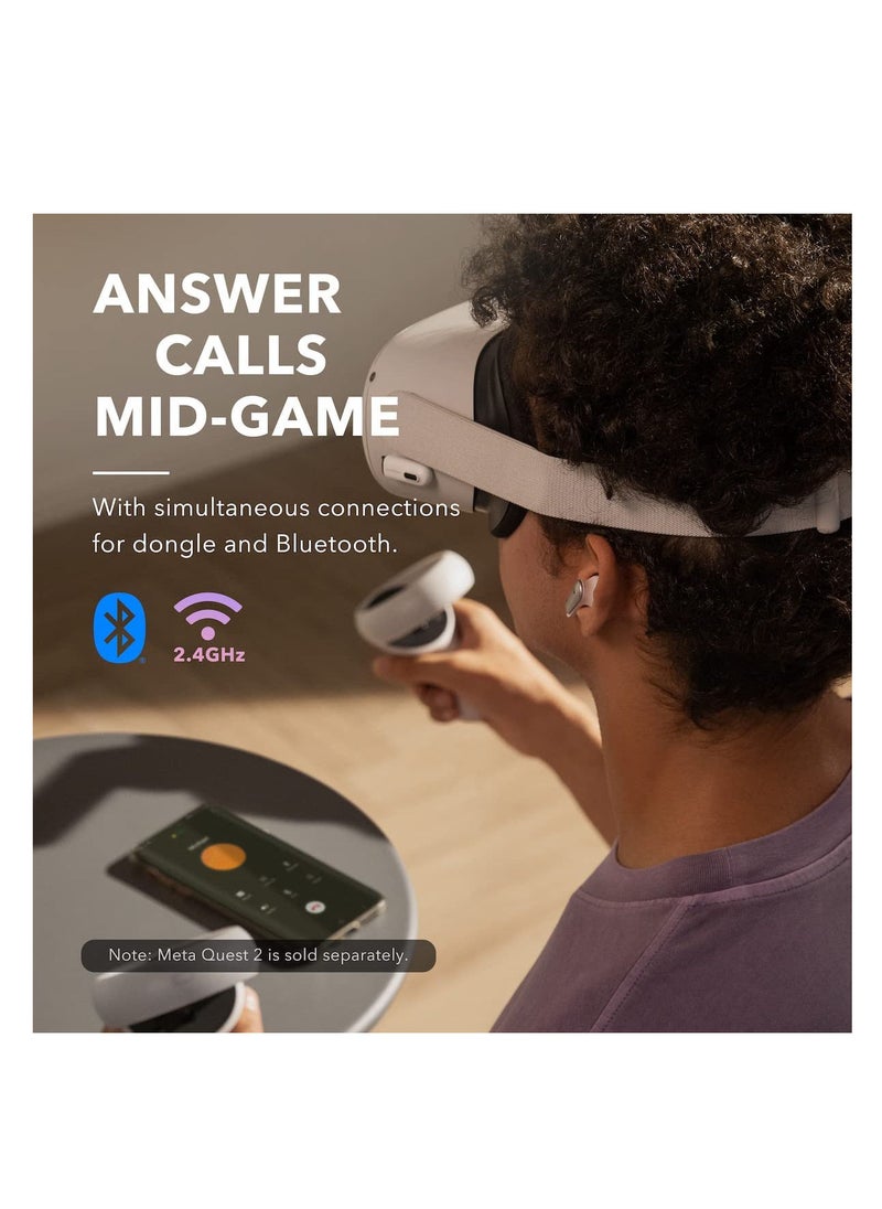 Anker - Soundcore VR P10 Wireless Gaming Earbuds, Meta Quest 2 Accessories, 30ms Low Latency, Dual Connection, 2.4GHz Wireless, USB-C Dongle Included, Compatible with Steam Deck, PS4, PS5, PC, Switch - Image 1