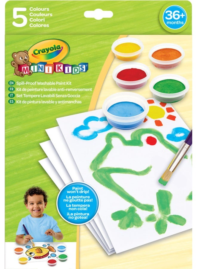 Crayola مجموعة طلاء للأطفال، مقاومة للتسرب، طلاء قابل للغسل للأطفال، العمر 36 شهرًا وما فوق 81-1483 - Image 2