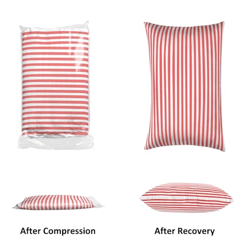 EIUE Bed Pillows for Sleeping 2 Pack Queen Size，Super Soft Down Alternative Microfiber Filled Pillows,Pillows for Side and Back Sleepers,20 x 30 Inches,Red - Image 5