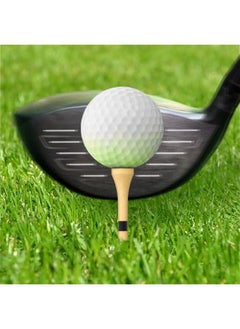 Generic Assorted 3 1/4 Inch Striped Wooden Golf Tees, 100 Count, Durable Colorful Bamboo, Gifts for Men and Women in 8 Colors - Black, Purple, Blue, Yellow, Pink, Red, Orange, Wood  - Image 5