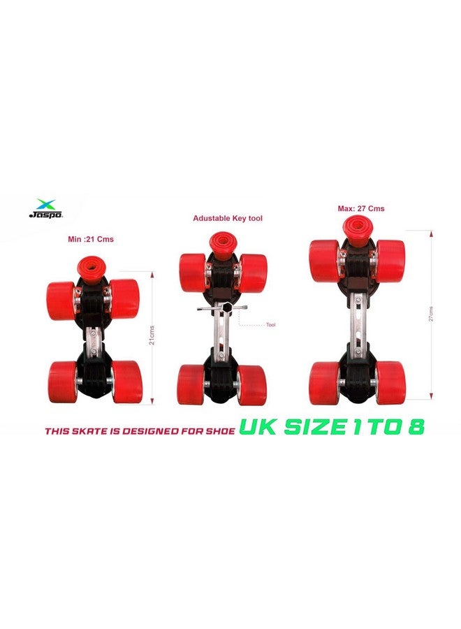 Jaspo jaspo Marshal Trainers Adjustable Roller Skates Combo (Skates + Helmet + Knee & Elbow Guards), For Age Group 6 To 14 Years, Academy & School Level Skating, Unisex_Youth, Speed_Wheel (Red) - Image 4