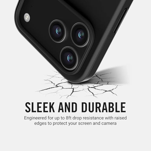 The Ridge Ridge Case Compatible with iPhone 17 PRO - Compatible with MAGSAFE & Wireless Charging, Aluminum Control Buttons, Dual-Layer Construction, TPU Bumper with Drop Protection (Matte Black) - Image 4