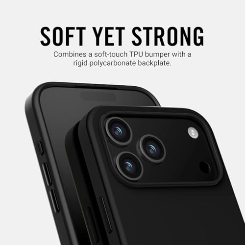 The Ridge Ridge Case Compatible with iPhone 17 PRO - Compatible with MAGSAFE & Wireless Charging, Aluminum Control Buttons, Dual-Layer Construction, TPU Bumper with Drop Protection (Matte Black) - Image 5