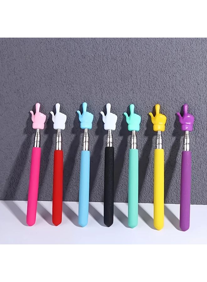 Black Stainless Steel Extendable Teaching Pointer Portable Whiteboard Pen 1pc - Image 2