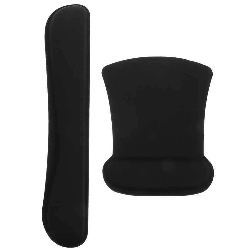 Memory Foam Keyboard and Mouse Wrist Rest Set Ergonomic Non Slip Support Pads Black - Image 2