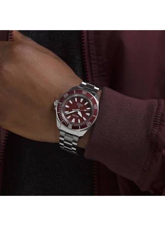 SEIKO Men's Prospex SRPL11K1 Automatic Dive Watch with Red Dial - Image 5