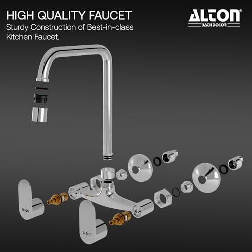Alton Stainless Steel Chrome Axn9470-Um, Kitchen Sink Mixer with 360 Degree Swivel Spout | Kitchen Sink Tap | Kitchen Faucet | Tap for Kitchen Sink | Taps | Kitchen Mixer - Image 2