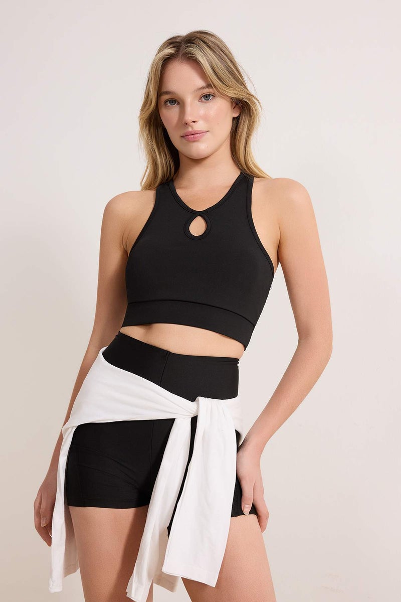 trendyol Black Halter Neck Supported/Contoured Knitted Sports Bra Thmss26Ss00002 - Image 2