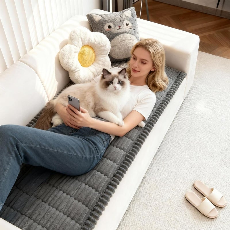 Sofa Cover, Couch Cover Non-Slip Washable Couch Protector for Pets Friendly, Durable Furniture Cover for Dogs (Gray，70 * 210cm) - Image 4