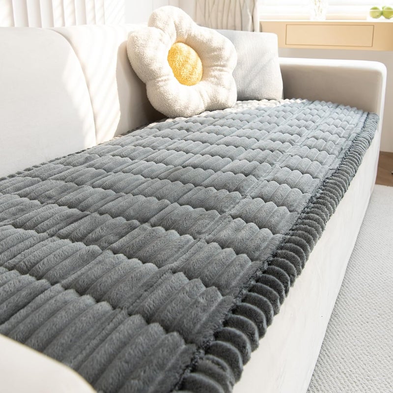 Sofa Cover, Couch Cover Non-Slip Washable Couch Protector for Pets Friendly, Durable Furniture Cover for Dogs (Gray，70 * 210cm) - Image 1