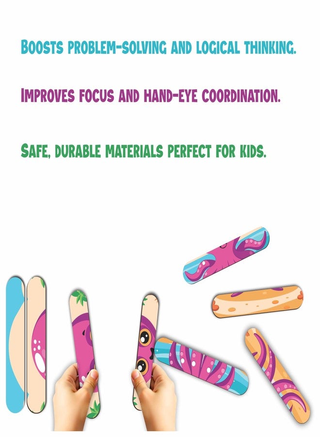 مجموعة ألغاز خشبية من برين باسكت، قطعتان، للأطفال من عمر سنتين إلى أربع سنوات، لعبة تعليمية مونتيسوري لمرحلة ما قبل المدرسة | طريقة ممتعة لتعلم أسماء الحيوانات: الأخطبوط والطاووس | لعبة ألغاز وسكرابل للأطفال - Image 5