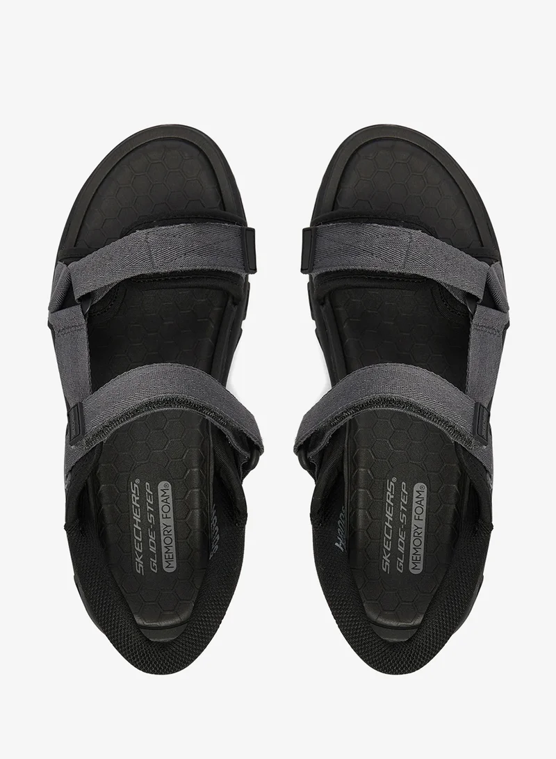 Skechers BLACK MESH/PU Glide Step Sandal for Men | Best Price UAE