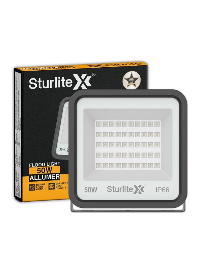 Sturlite Allumer 50 W LED Flood Light| Cool White 6500K Color Temperature LED Lamp| IP66 Waterproof Surge Protection Focus Light for Factory, Garage, Parking, Garden, Playground & Shop - (Pack of 1) - Image 1
