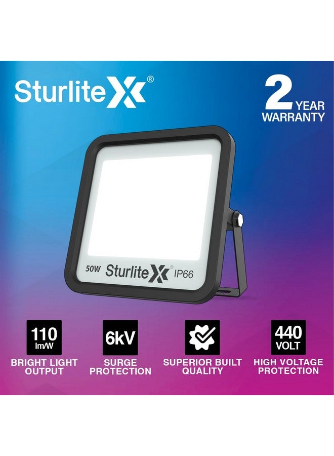 Sturlite Allumer 50 W LED Flood Light| Cool White 6500K Color Temperature LED Lamp| IP66 Waterproof Surge Protection Focus Light for Factory, Garage, Parking, Garden, Playground & Shop - (Pack of 1) - Image 2