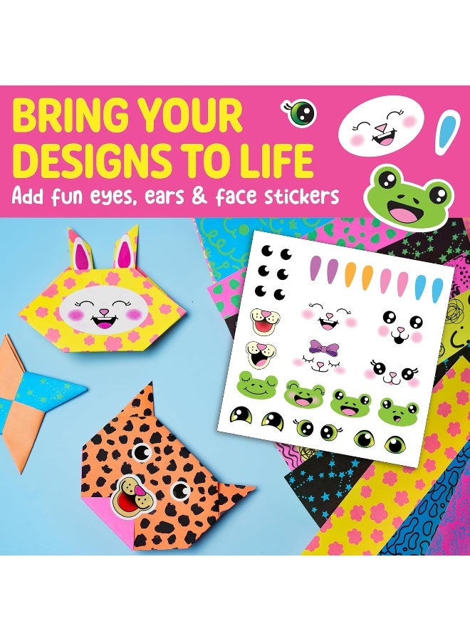 Creativity for Kids Neon Origami Mini Kit: 25 Origami Papers, Christmas Gifts and Toys for Boys, Origami Kit Arts and Crafts for Kids, Kids Easter Basket Stuffers and Small Gifts (Ages 7+) - Image 5