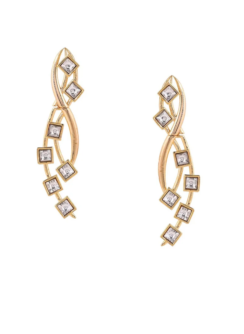 برياسي American Diamond Studded Drop Earrings
