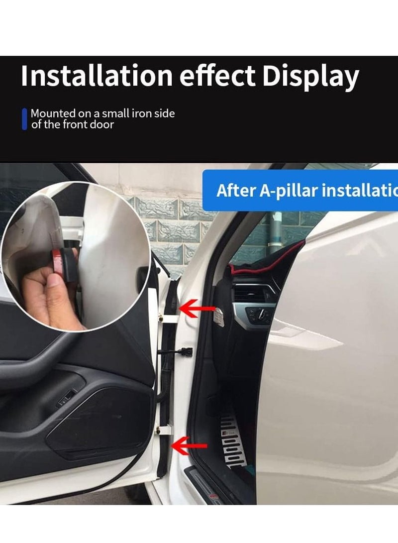 SYOSI Car Door Rubber Seal Strip Weather Stripping Double Layer 5 Holes Universal Self Adhesive Auto Soundproofing Weatherstrip for Tailgate 5M - Image 4