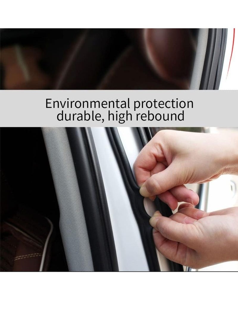 SYOSI Car Door Rubber Seal Strip Weather Stripping Double Layer 5 Holes Universal Self Adhesive Auto Soundproofing Weatherstrip for Tailgate 5M - Image 5