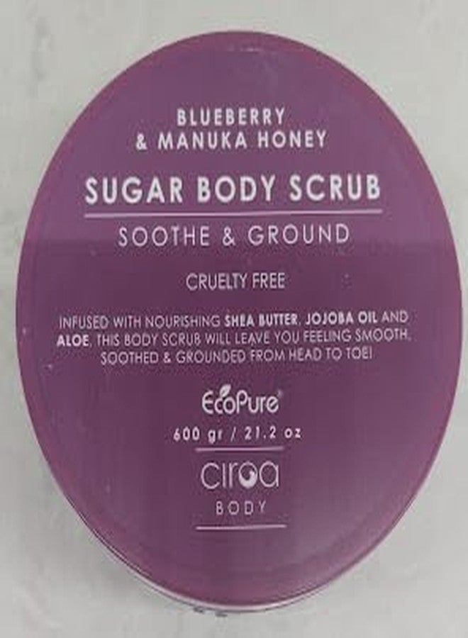 Ciroa, Sugar Body Scrub, BLUEBERRY & MANUKA HONEY, 21.2 oz, Soothe & Ground, Cruelty Free (600gr) Pack of One - Image 5
