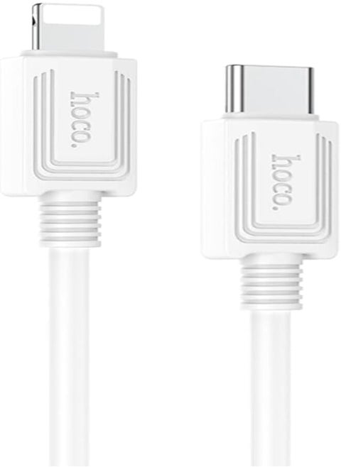 Hoco X73 - PD Fast Charging And Data Transmittion Cable (20W - 1M), USB-C To Lightning Plug, Compatible With Apple iPhone iPad Airpods - White