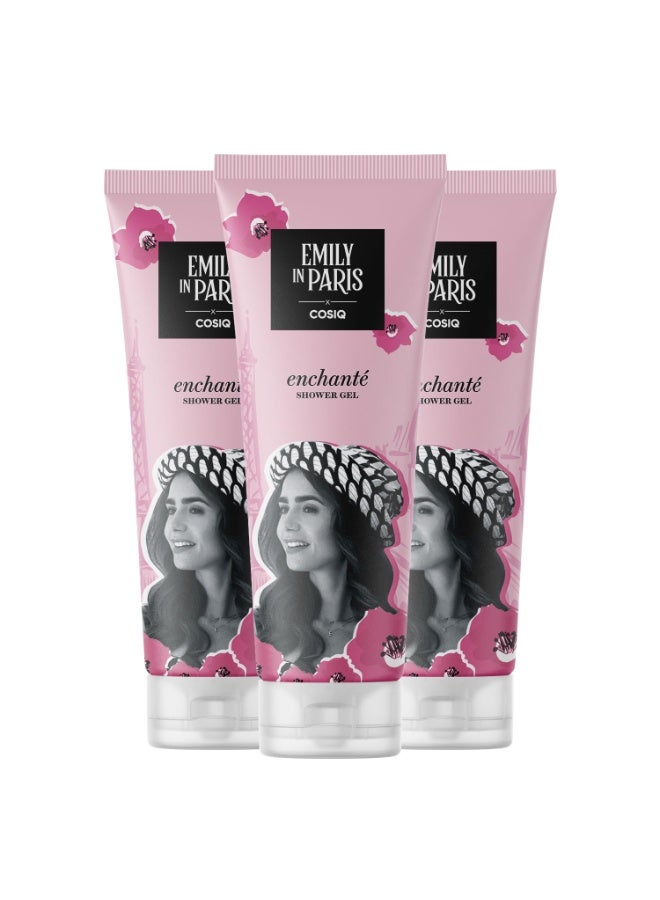 CosIQ Cos-IQ EIP  Enchante shower gel, Body Wash for Women, 24/7 Shower Fresh with Long Lasting Scent 200ml*3 - Image 1