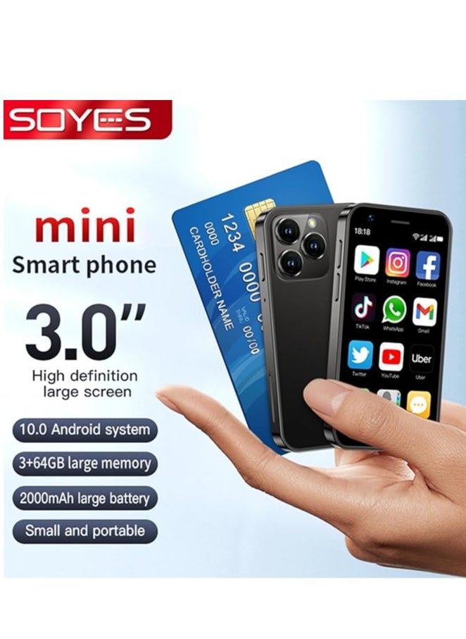SOYES - SOYES XS16 Mini 4G LTE Smartphone 3GB RAM 64GB ROM Android 10.0 3" Screen 5MP Camera Dual SIM with Play Store WhatsApp - Sky Blue - Image 1