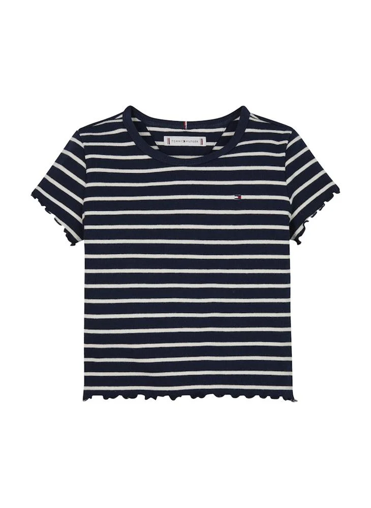 تومي هيلفيغر Kids Ribbed Knitted Top