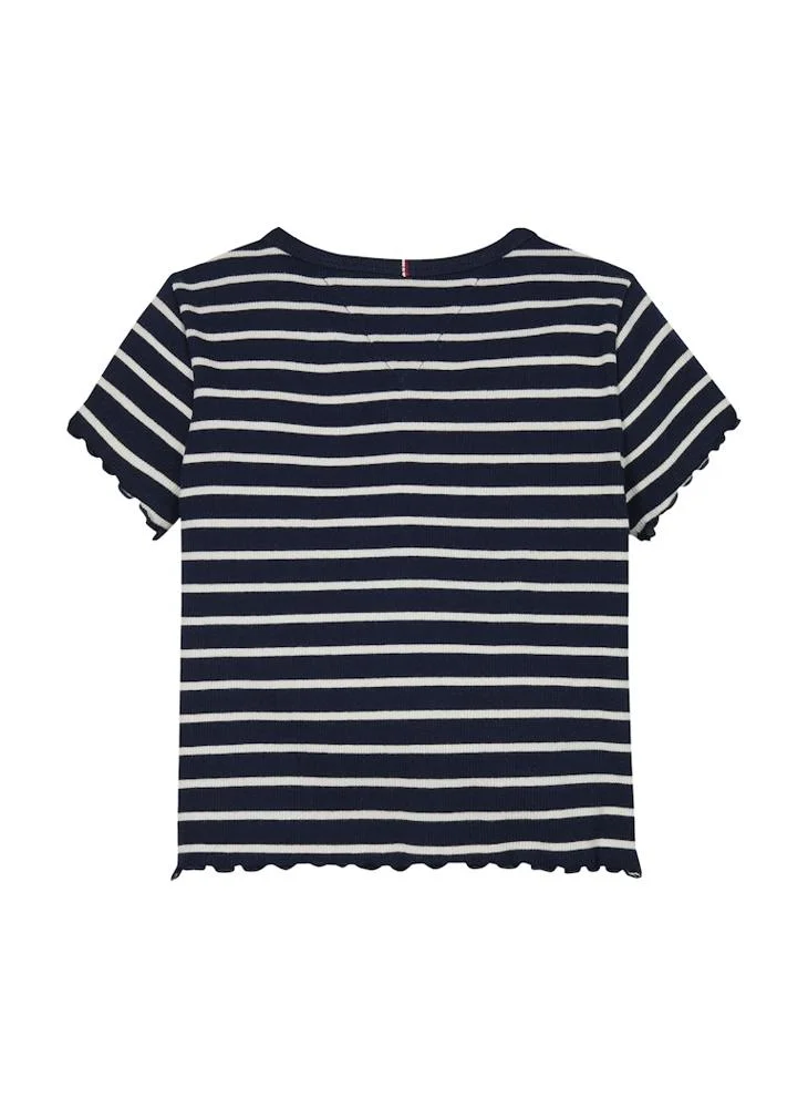 تومي هيلفيغر Kids Ribbed Knitted Top